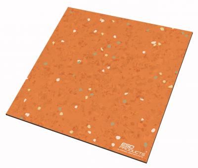 Electrostatic Dissipative Floor Tile Signa ED Traffic Orange 610 x 610 mm x 2 mm Antistatic ESD Rubber Floor Covering